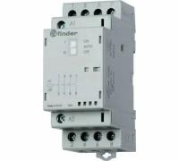Модульный контактор Finder 4НО, контакта 25А, = 12В AC/DC, - AgSnO2, 223400124320