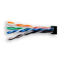 Комплект: Интернет кабель уличный витая пара UTP4 cat.5e, одножильный с коннектором rj45 и колпачками rj45, 40 метров
