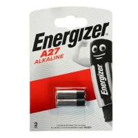 Батарейка алкалиновая Energizer, LR27 (A27,MN27) - 2BL, 1.5В, блистер, 2 шт