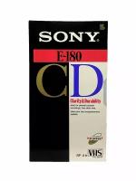 VHS кассета SONY E-180CD (Clarity&Durability) для видеомагнитофона, запись аудио и видео в высочайшем качестве, 180 минут