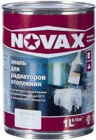 Новакс эмаль алкидная для радиаторов белая полуглянцевая (1л) / NOVAX термостойкая алкидная эмаль для радиаторов белая полуглянцевая (1л)