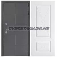 Металлическая Входная Дверь Дверной континент ДК-3/панель 606 Софт белый снег узор
