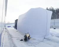 Бескаркасная палатка для обслуживания спецтехники 10 х 6 х 5 м