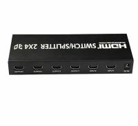 Разветвитель hdmi 2-4 splitter 1.4a 4Kx2K (сплиттер, 2входа-4выхода