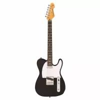 Encore E2BLK электрогитара, форма Telecaster, цвет черный