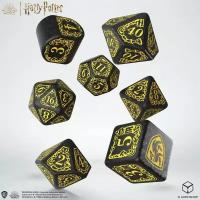 Набор кубиков Q-workshop Harry Potter. Hufflepuff Modern Dice Set: Black, 7 шт