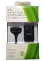 Зарядное устройство ХBOX 360 Play & Charge Kit Черная