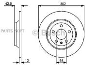 BOSCH 0986479458 0 986 479 458_диск тормозной задний!\ Audi A6 quattro 2.7-3.0 TDi/3.2FSi 06>