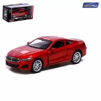 Металлический транспорт Автоград Машина металлическая BMW M850i, 1:44, инерция, открываются двери, цвет красный