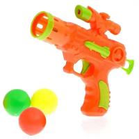Детское оружие с мягкими пулями Без бренда Пистолет «Стрелок», стреляет шариками, цвета микс