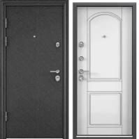 Дверь входная для квартиры Torex Defender 950х2070, левый, тепло-шумоизоляция, антикоррозийная защита, замки 4-го класса защиты, черный/белый