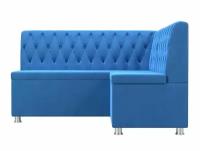 Кухонный угловой диван Мирта,голубой