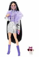 Кукла Mattel Barbie Extra серебристый наряд HHN07, питомец + аксессуары