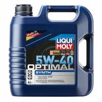 Масло моторное Liqui Moly Optimal Synth 5w40 синтетическое, SN/CF, ACEA A3/B4, универсальное, 4л, арт. 3926