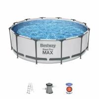 Каркасный бассейн Steel Pro Max 366х100см, 9150л, фил.-насос 2006л/ч, лестница