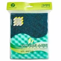 Скруббер губка для мытья посуды Sung Bo Cleamy Double Multi Scrubber, 2 шт