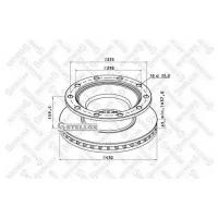 диск тормозной 430/290x45/159.5 10n-335-23 вентилир с креплением ротора ABS STELLOX 8500810SX