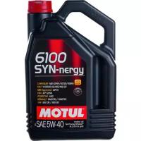 Моторное масло Motul 6100 SYNERGIE 5W-40 полусинтетическое 4 л