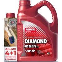 Моторное масло TEBOIL Diamond Multi 5W-40 синтетическое 4 л + 1 л