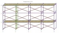 Леса строительные (ДхВ) 12х6 метра с 2 ярусами настилов