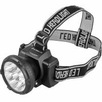 Фонарь налобный Ultraflash 9LED 33Лм,акк220,0,5Ач,IP22,2реж (11257) спец, 1343284