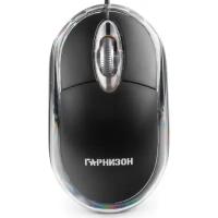 Мышь Гарнизон GM-100, USB, чип- Х, черный, 1000 DPI, 2кн.+колесо-кнопка