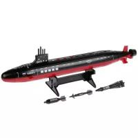 Технопарк Модель пластик «Подводная лодка», 42 см, ракеты, подставка, световые и звуковые эффекты