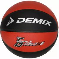 Мяч баскетбольный DEMIX 114491-FC, универсальный, 5-й размер, черный/оранжевый