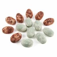 Набор из 14 смешанных коричневых и зеленых камней для биокаминов