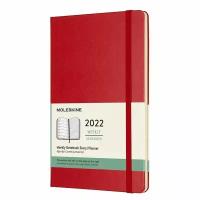 Еженедельник Moleskine Classic Wknt Large, датир.12мес, 144 стр., красный