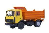 Maz 5551 orange 1988 / маз 5551 самосвал поздняя кабина жёлто оранжевый высокий кузов 1988 /металл. рама откидывающаяся кабина/