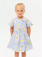 Платье для девочки Мирмишелька из хлопка с ромашками и пчёлками, размер 92-98