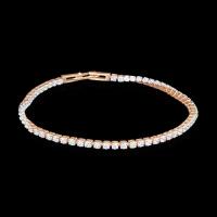 PLATINA jewelry Золотой браслет с вставками Swarovski 05-0572-00-501-1110-38, размер 18