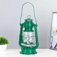 Масляные RISALUX Керосиновая лампа декоративная зеленый 14х18х27,5 см