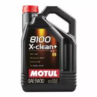 Масло моторное MOTUL 8100 X-clean+ 5w30 синтетическое, SM/SN/CF, ACEA C3, универсальное, 5л, арт. 106377