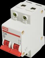 Автоматический выключатель TDM Electric ВА47-63 2P C50 А 4.5 кА SQ0218-0015