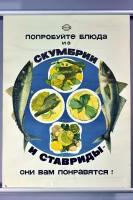 Советский антиквариат винтаж плакат СССР оригинал 1972 г