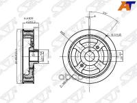 Шкив Коленвала Toyota Avensis/Caldina/Camry/Gaia/Harrier/Ipsum/Noah/Premio/Rav4/Vista/Wish 1/2Az 01- Sat арт. ST-13470-28020