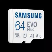 Карта памяти micro SDXC 64Gb Samsung EVO Plus UHS-I U1 + ADP (130/20 Mb/s)
