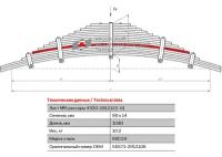 Лист №6 Рессора задняя для Урал 4320-41, 5557 15 листов