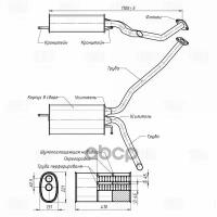 Глушитель Для А/М Chery Indis S18d (10-) 1.3i Осн. (Нерж. Алюм. Сталь) (Emm 0405) Trialli арт. EMM0405