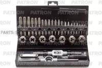 PATRON P-M032-1 Набор метчиков и плашек 32 пр: метрических M3 - M12, в металлическом кейсе 1шт