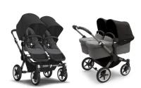 Детская коляска 2 в 1 для двойни и погодок Bugaboo Donkey5 Twin Graphite/Grey Melange/Midnight Black