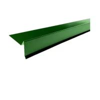 Планка торцевая полиэстер RAL 6005 зеленая 75х25х65х5 мм, 2 м, шт