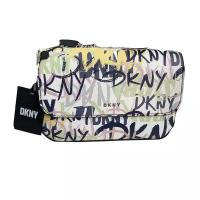 Сумка DKNY кросс-боди на цепочке с клапаном в светлые граффити DKNY SINA Small Shoulder Flap Graffiti Crossbody Bag