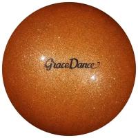 Grace Dance Мяч для художественной гимнастики с блеском Grace Dance, d=16,5 см, 280 г, цвет оранжевый