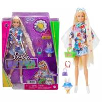 Кукла Barbie Extra шарнирная в одежде с цветочным принтом