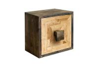 Модуль для стеллажей Cube Design | 1 дверь | косынка | графит/бейц-масло
