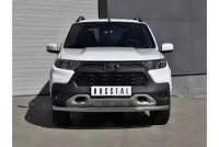 LADA NIVA TRAVEL 2021- Защита переднего бампера d63 секции LNTZ-003559 Niva Travel Lada 2021-наст.вр