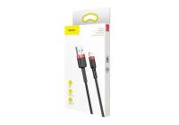 Data кабель USB Baseus, Cafule Cable CALKLF-B19 для iP5, 1м красно-черный